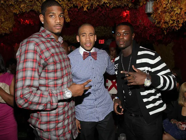 DJ Bday Pacers Solomon Jones, DJ and Lance Stephenson 3