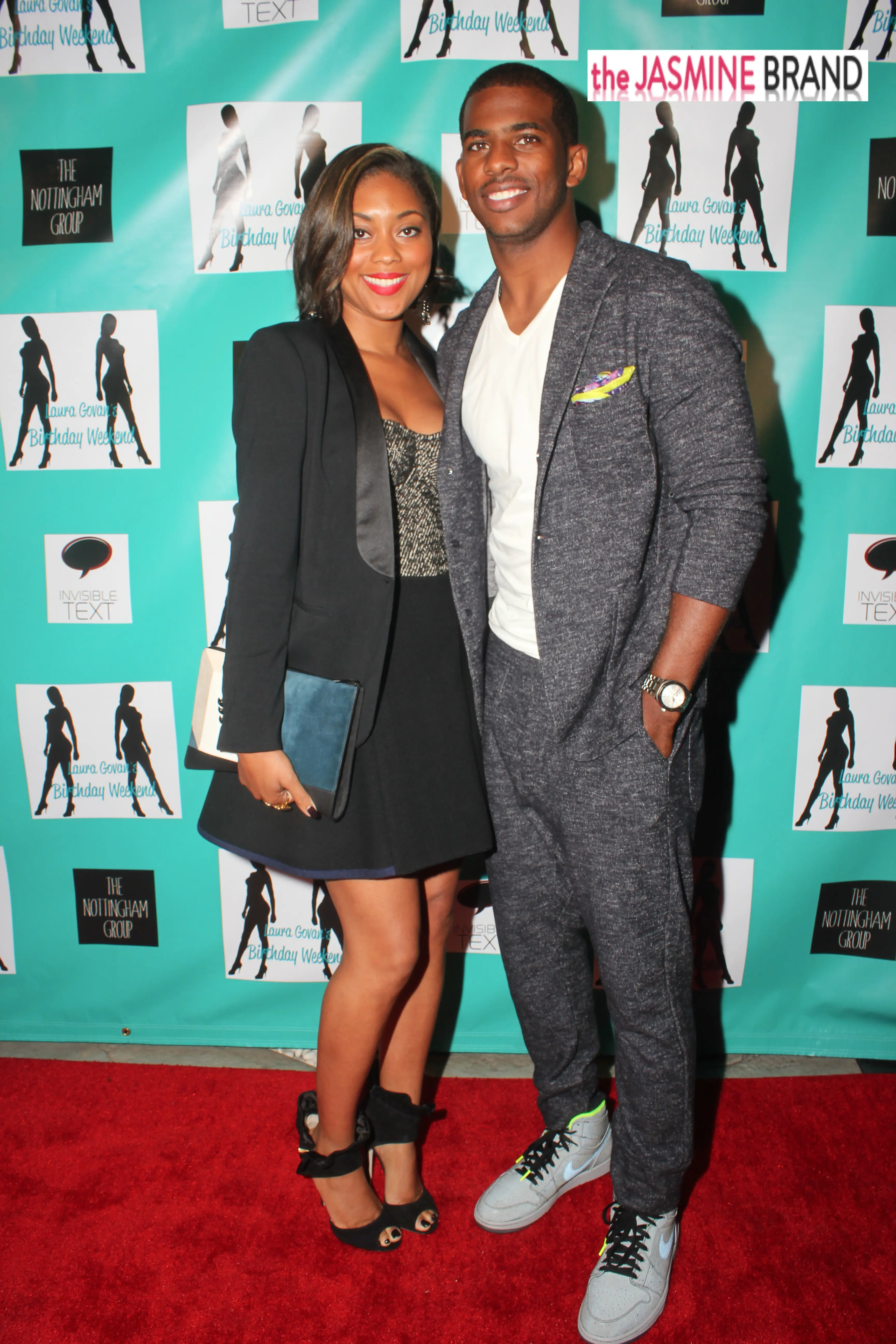 chris paul-wife jada paul-laura govan birthday party 2013-the jasmine brand