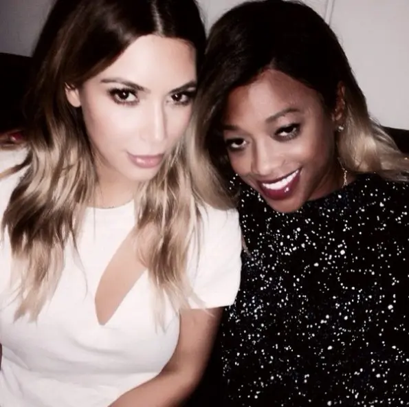 kim kardashian-trina-kanye west yeezus tour-nyc-the jasmine brand