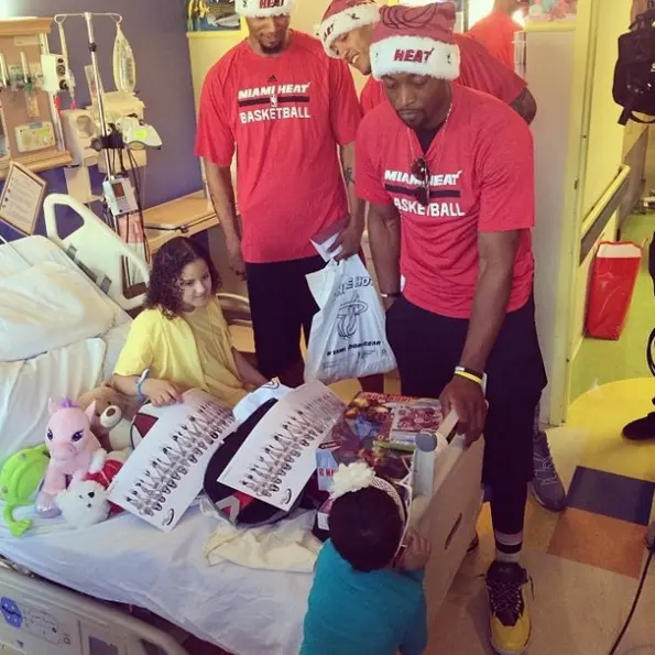 a-miami heat-deliver christmas gifts-visit hospital 2013-the jasmine brand