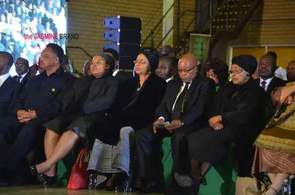 Casket containing the body of Nelson Mandela draped in Mandela's lifetime political party African National Congress' (ANC) flag at Waterkloof Air Force Base