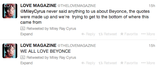 Miley-Cyrus-Denies-Dissing-Beyonce-Tweets-2-The Jasmine Brand