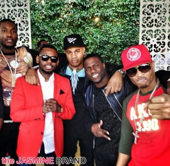 meek mill-kevin hart-ti-rocnation-pregrammys brunch 2014-the jasmine brand