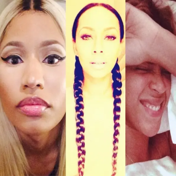 celebrity selfies-beyonce-keri hilson-nicki minaj-the jasmine brand