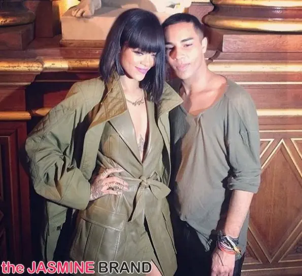 rihanna-olivier rousteing-blamain-paris fashion week 2014-the jasmine brand