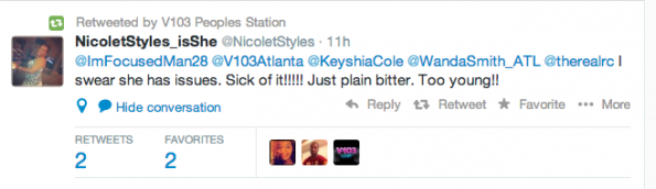 V103 Atlanta Tweet