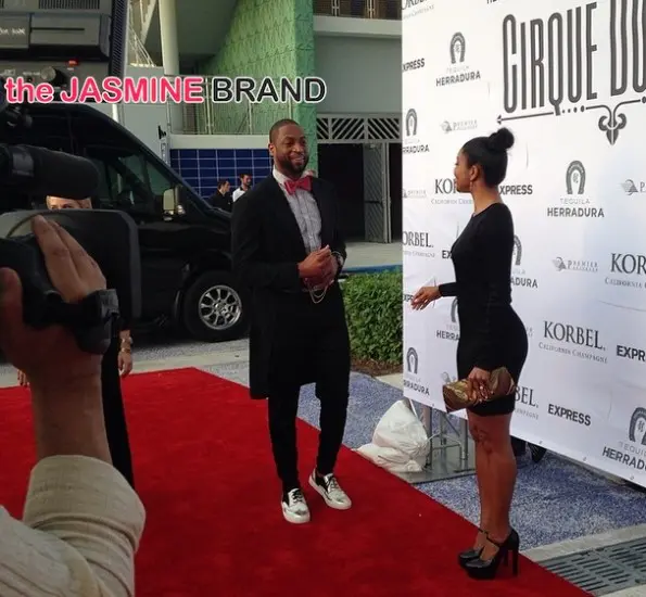 dwyane wade-gabrielle union red carpet-christopher bosh-30th birthday-cirquedunoir 2014-the jasmine brand