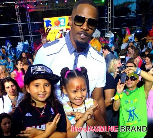 jamie foxx and daughter-rio 2 premiere-miami-after party concert-the jasmine brand