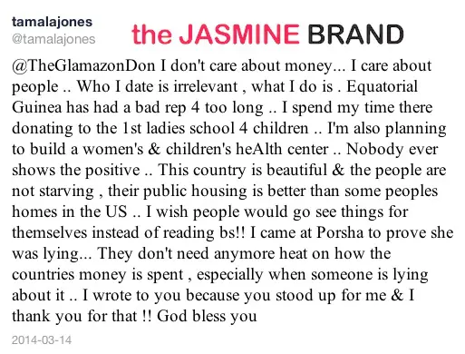 tamala jones-defends african boyfriend and blasting porsha stewart-the jasmine brand