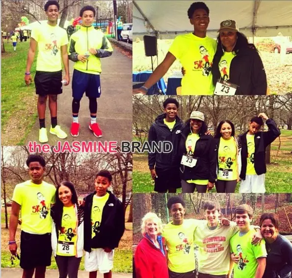 tameka raymond-kiles world-kile glover walk event-tamekas older son-the jasmine brand