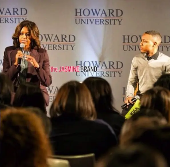 i-first lady michelle obama-bow wow-visit speak-howard university 2014-the jasmine brand