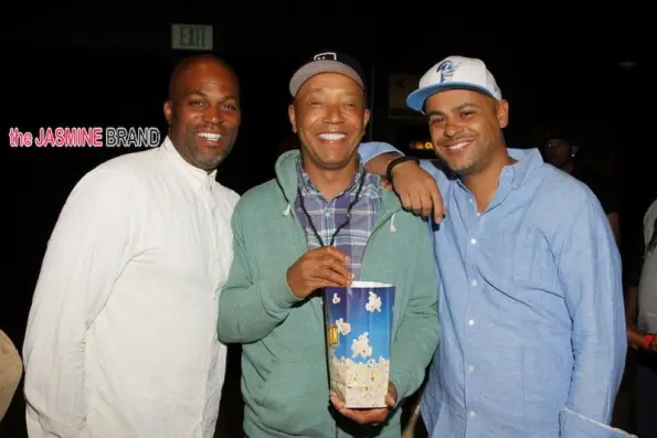 Chris Spencer, Russle Simmons & Jeru Tillman-neighbors screening-the jasmine brand