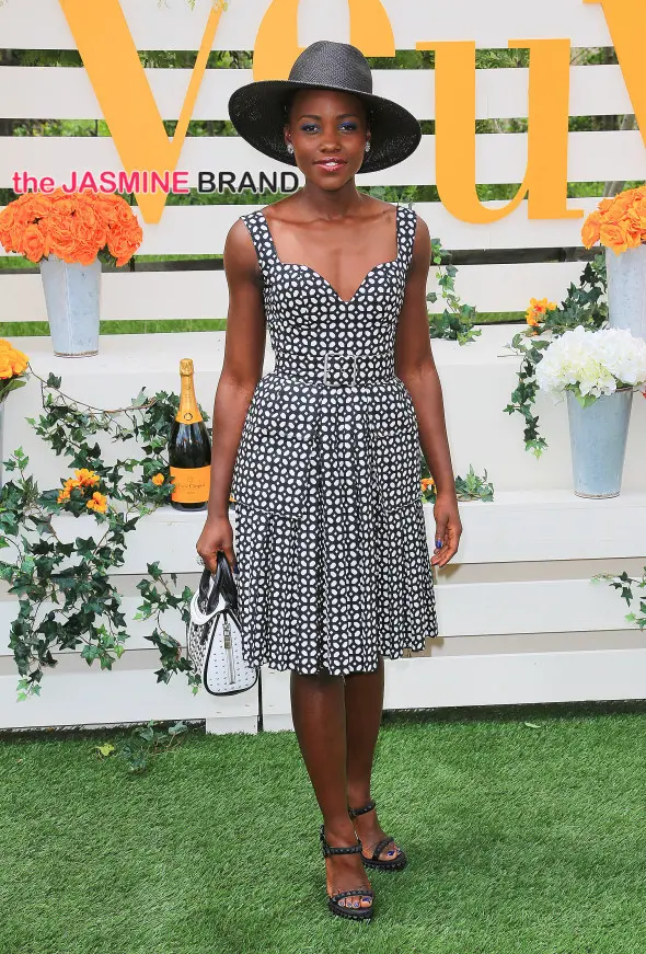 Lupita Nyong'o arrive at 2014 Veuve Cliquot Polo at Liberty State Park in NJ