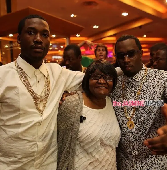 diddy-meek mill-celebs-mayweather vs Marcos Maidana fight 2014-the jasmine brand