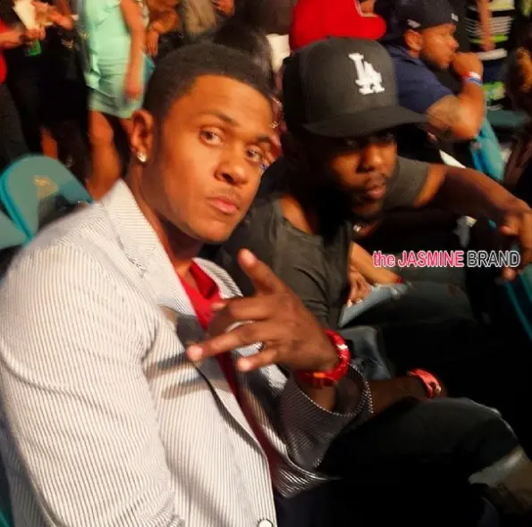 pooch hall-kendrick lamar-celebs-mayweather vs Marcos Maidana fight 2014-the jasmine brand