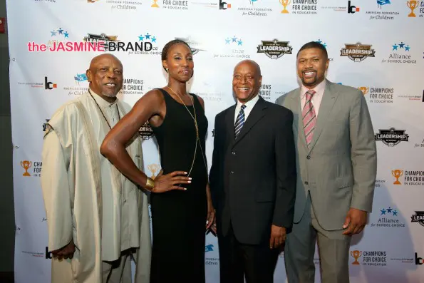 Louis Gossett Jr, WNBA Lisa Leslie, AFC President Kevin Chavous, Jalen Rose 3rd annual Champions for Choice American Federation for Children 2014 the jasmine brand
