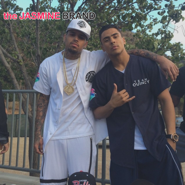 quincy chris brown-hosts celebrity kick ball charity event 2014 the jasmine brand