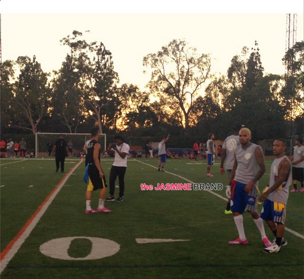 ii-chris brown-quincy-flag football charity game 2014-the jasmine brand