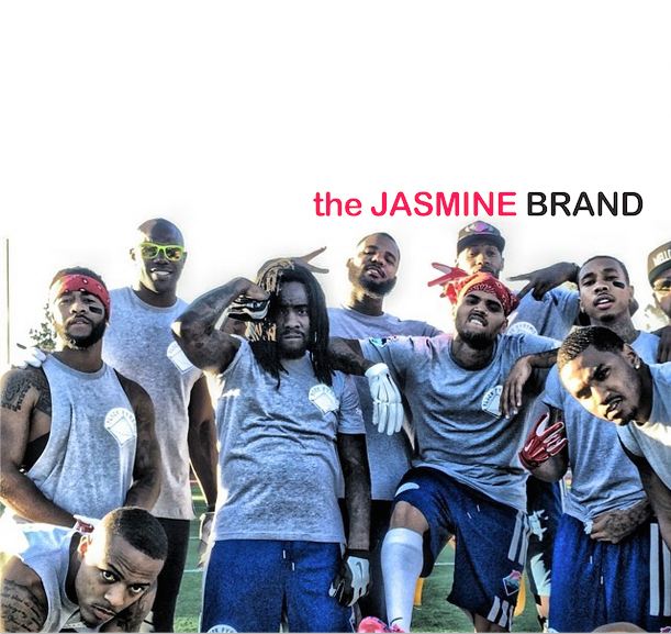 wale-trey songz-tyga-chris brown-quincy-flag football charity game 2014-the jasmine brand