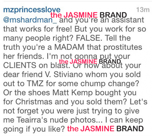 Ray J girlfriend princess-Twitter beef with Ray J ex assistant-Morgan Hardman-the jasmine brand