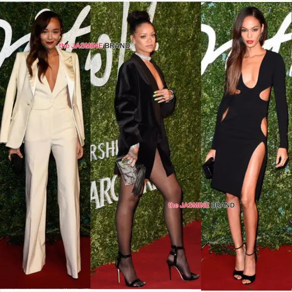 Ashley Madekwe-Rihanna-Joan Smalls-British Fashion Awards 2014-the jasmine brand