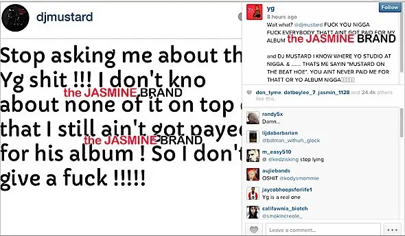 DJ Mustard-YG Instagram Beef-the jasmine brand