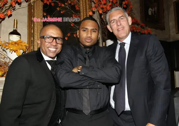 Kevin Liles-Lyor Cohen-Trey Songz-Hosts 30th Birthday Dinner-the jasmine brand