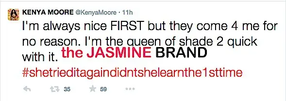 Twitter Fight-Tamar Braxton-RHOA Kenya Moore-the jasmine brand