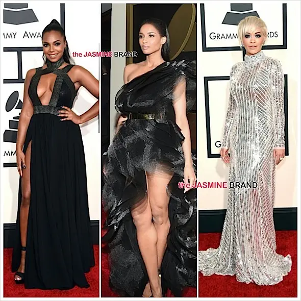 Ashanti (Michael Kors) x Ciara (Alexandre Vauthier) x Rita Ora (Prada)