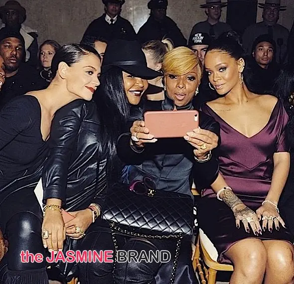misa hylton-mary j blige-rihanna-nyfw 2015-the jasmine brand
