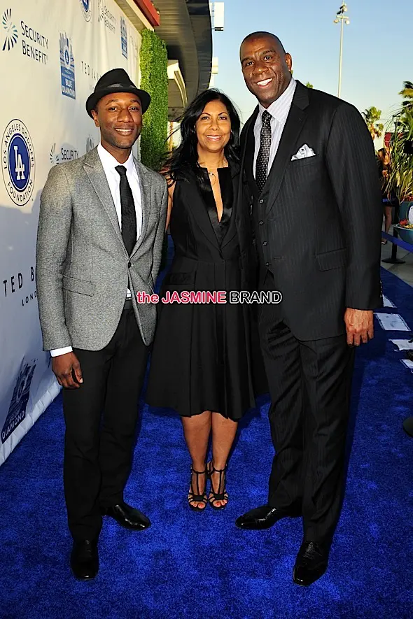 Aloe Blacc, Cookie Johnson, Magic Johnson