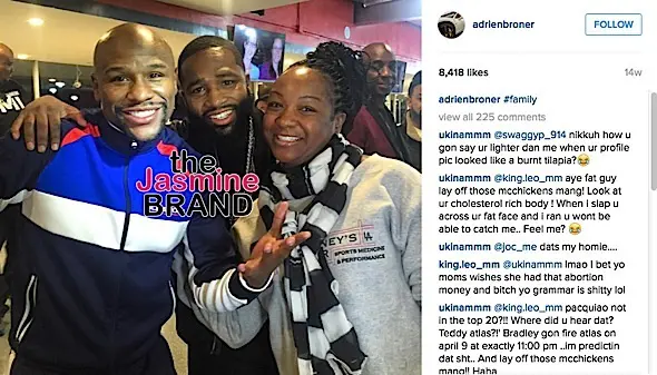 Vintage photo of Mayweather & Broner