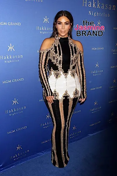 04/09/2016 - Kim Kardashian West - Hakkasan Las Vegas 3rd Anniversary Celebration Hosted by Kim Kardashian West - Arrivals - Hakkasan Nightclub MGM Grand Hotel & Casino - Las Vegas, NV, USA - Keywords: Vertical, Full Length Shot, Ring, American reality television personality, actress, socialite, businesswoman, model, Full Length Black and Gold Dress, Earrings, Jewelry, Long Wavy Black Hair, Person, People, Arrival, Portrait, Photography, Arts Culture and Entertainment, "Keeping Up with the Kardashians", "Dash Dolls", Woman, Celebrities, Celebrity, Nevada Orientation: Portrait Face Count: 1 - False - Photo Credit: PRN / PRPhotos.com - Contact (1-866-551-7827) - Portrait Face Count: 1