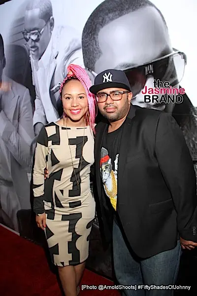 BELL AIR, CA - MAY 22: Journalist and entertainment blogger Jasmine Brand and Mahir Fadle seen at Johnny Gill's 50TH Birthday Party on Sunday May 22, 2016 at a private residence in Bell Air, CA. (Photo by Arnold Turner/ATA)