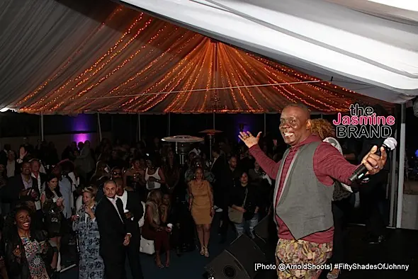 BELL AIR, CA - MAY 22: Phillip Bailey (Earth Wind & Fire) l seen performing at Johnny Gill's 50TH Birthday Party on Sunday May 22, 2016 at a private residence in Bell Air, CA. (Photo by Arnold Turner/ATA)