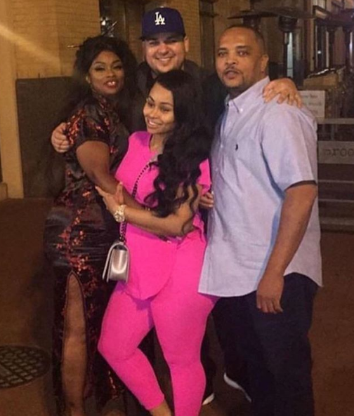 Blac Chyna with Rob and her parents.