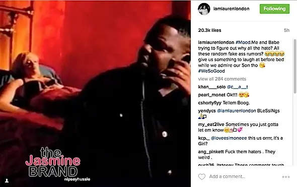 Lauren London Says Rumors About Boyfriend Nipsey Hussle Are Fake Lauren London Says Rumors About Boyfriend Nipsey Hussle Are Fake