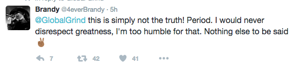 Brandy Denies Disrespecting Beyonce Brandy Denies Disrespecting Beyonce