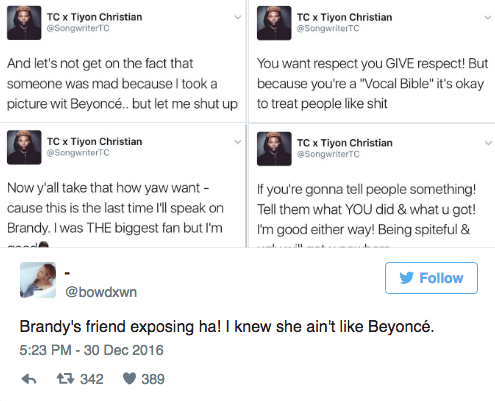 Brandy Denies Disrespecting Beyonce Brandy Denies Disrespecting Beyonce