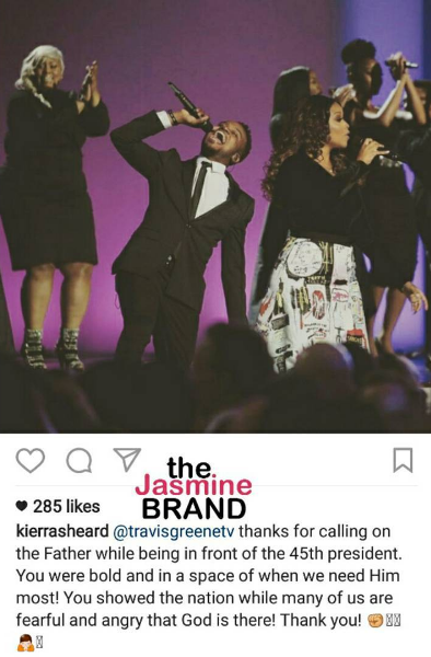 Chrisette Michele & Travis Greene Perform At Trump Inauguration Chrisette Michele & Travis Greene Perform At Trump Inauguration