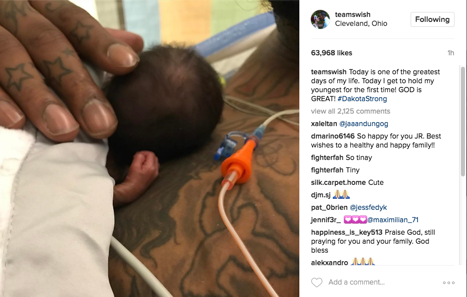 NBA's JR Smith Holds Premature Daughter For First Time NBA's JR Smith Holds Premature Daughter For First Time