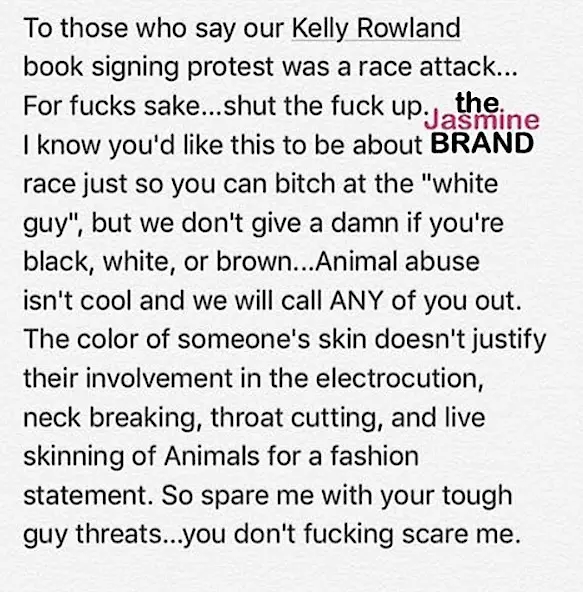 Kelly Rowland Event Interrupted By Animal Rights Protestors Kelly Rowland Event Interrupted By Animal Rights Protestors