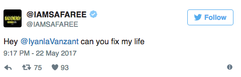 Safaree Samuels To Iyanla Vanzant: Fix my life please. Safaree Samuels To Iyanla Vanzant: Fix my life please.