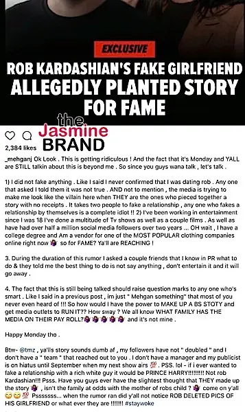 Mehgan James: I did NOT fake a relationship w/ Rob Kardashian! Mehgan James: I did NOT fake a relationship w/ Rob Kardashian!