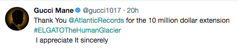 Gucci Mane Gets $10 Million From Atlantic Records Gucci Mane Gets $10 Million From Atlantic Records