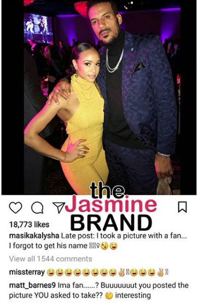Masika Kalysha Refers To Matt Barnes As A "Fan", Exposes Text Messages Masika Kalysha Refers To Matt Barnes As A "Fan", Exposes Text Messages