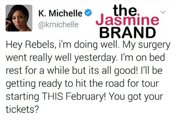 K.Michelle Has Surgery To Remove Surgically Enhanced Booty K.Michelle Has Surgery To Remove Surgically Enhanced Booty