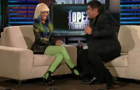 Monday evening Nicki Minaj stopped by Lopez Tonight and discussed the 