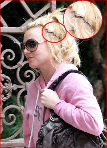 I'm concerned with Britney Spears' tracks popping out the side of her head