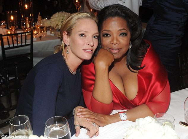 Oprah Winfrey with her giant boobs out nipples